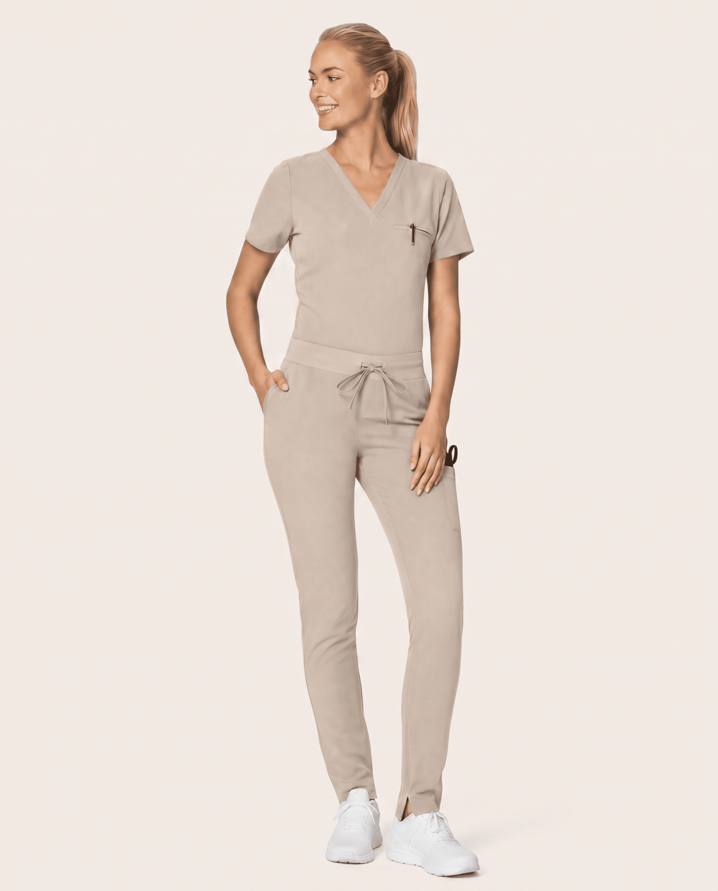 Women's Slim 6-Pocket Pant Birch - Scrubloop