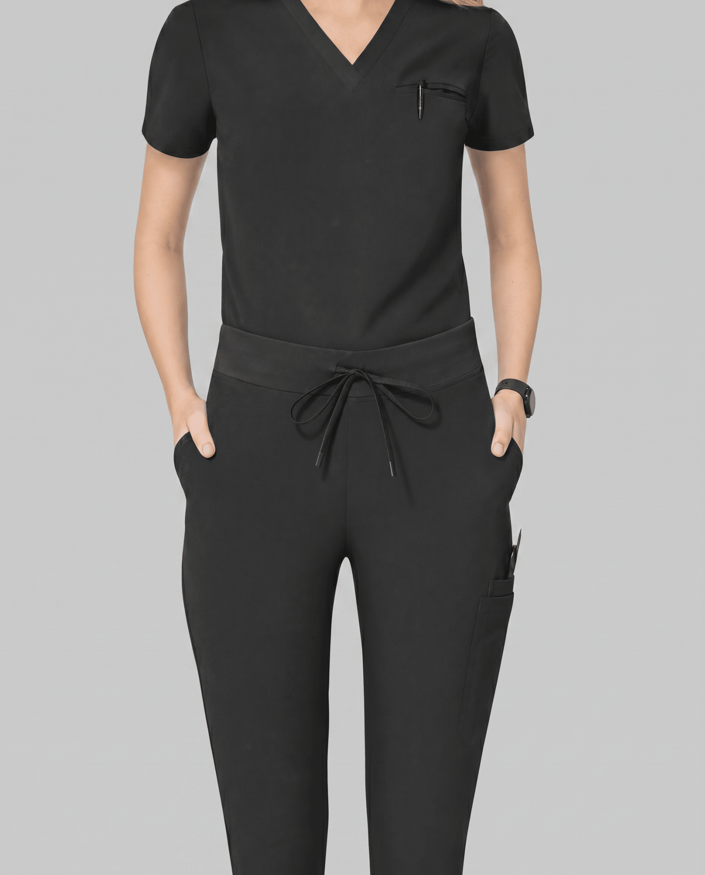 Women's Slim 6-Pocket Pant Black - Scrubloop