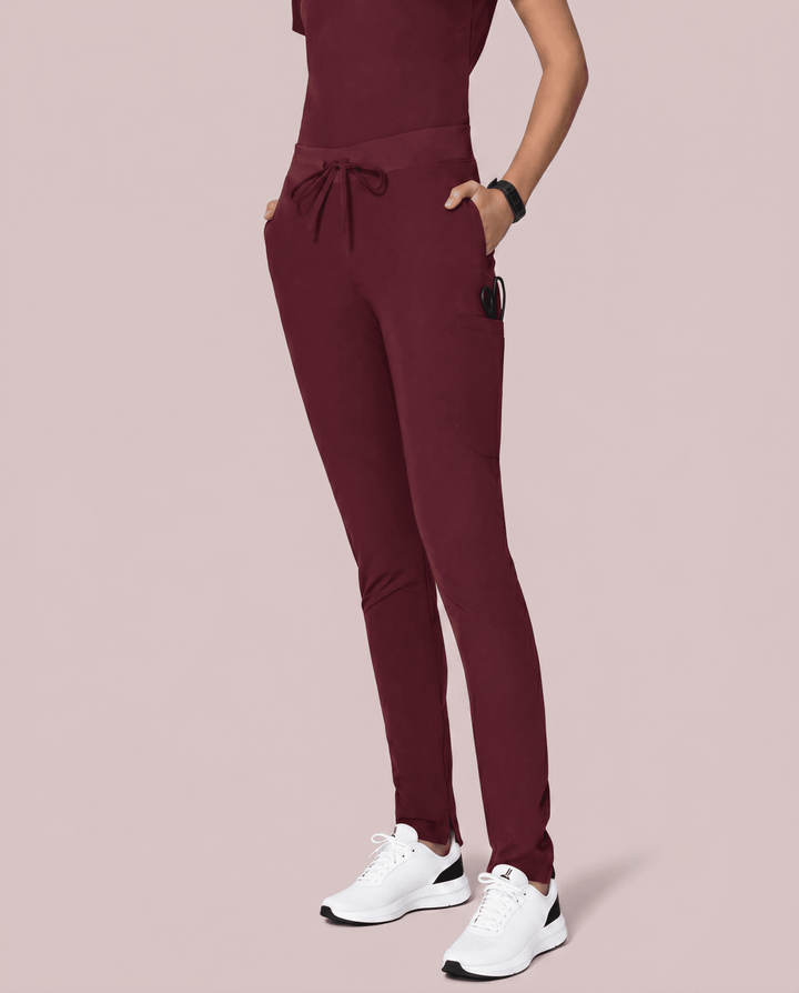 Women's Slim 6-Pocket Pant Burgundy