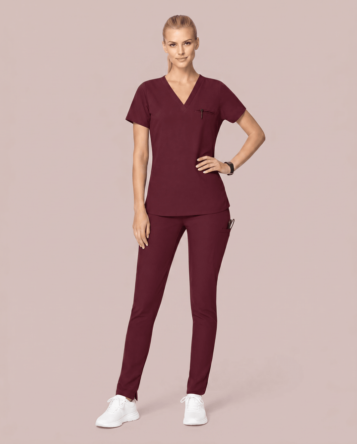 Women's Slim 6-Pocket Pant Burgundy