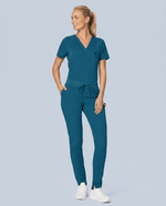 Women's Slim 6-Pocket Pant Caribbean Blue - Scrubloop