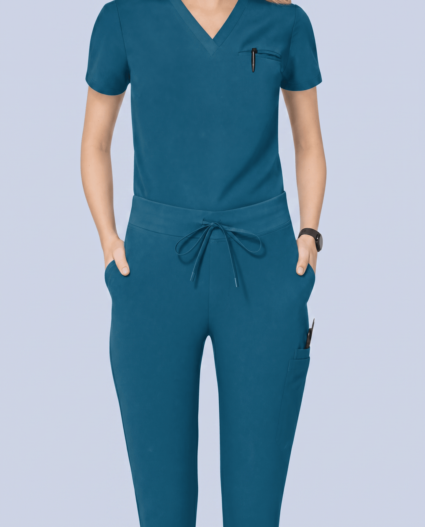 Women's Slim 6-Pocket Pant Caribbean Blue - Scrubloop