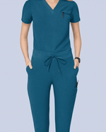 Women's Slim 6-Pocket Pant Caribbean Blue - Scrubloop