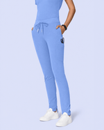 Women's Slim 6-Pocket Pant Ceil Blue - Scrubloop