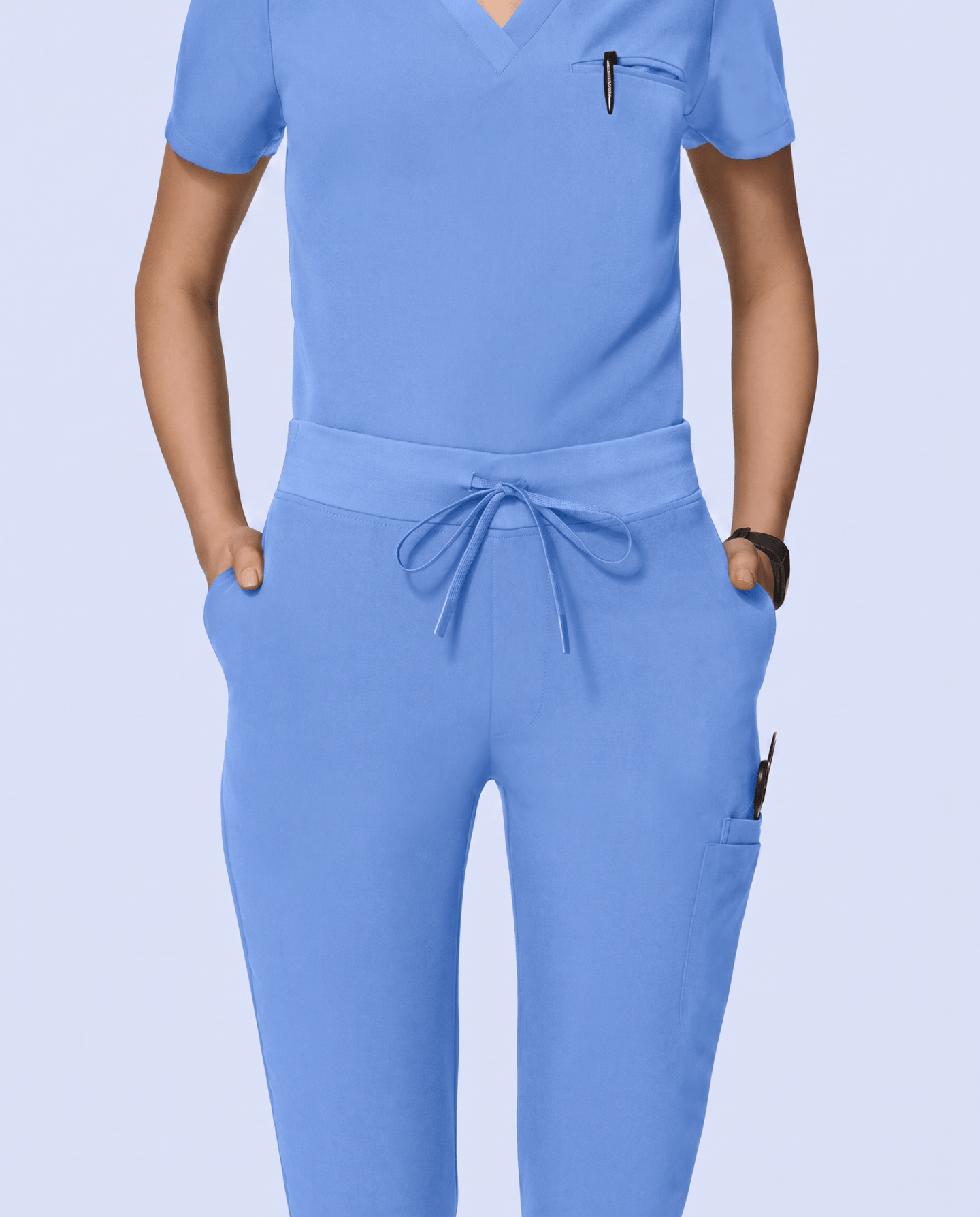 Women's Slim 6-Pocket Pant Ceil Blue - Scrubloop