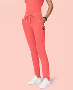 Women's Slim 6-Pocket Pant Coral - Scrubloop