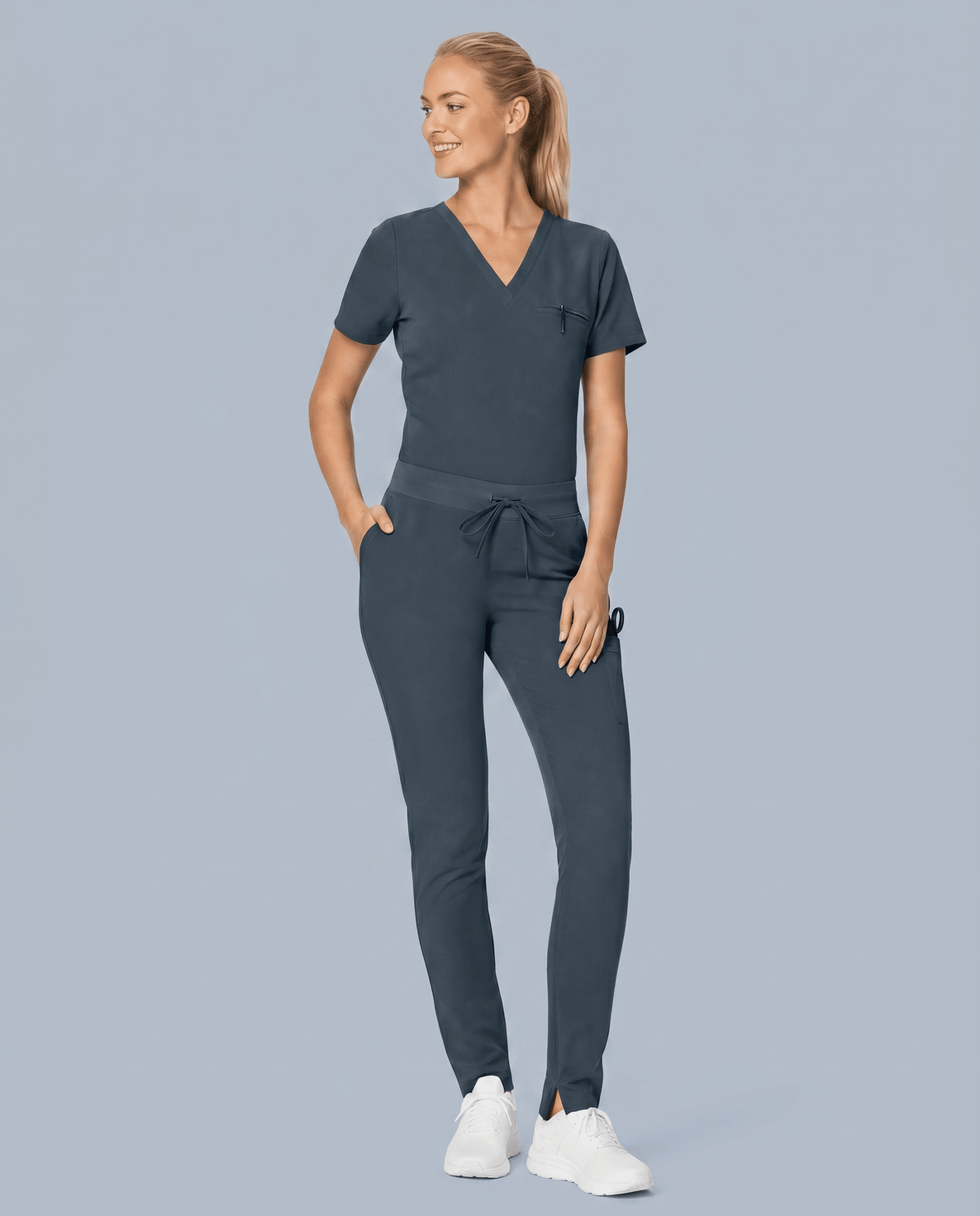 Women's Slim 6-Pocket Pant Dark Harbor - Scrubloop