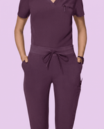 Women's Slim 6-Pocket Pant Deep Eggplant - Scrubloop