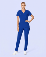 Women's Slim 6-Pocket Pant Galaxy Blue - Scrubloop
