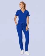 Women's Slim 6-Pocket Pant Galaxy Blue - Scrubloop