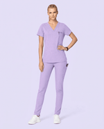 Women's Slim 6-Pocket Pant Lavender - Scrubloop