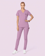 Women's Slim 6-Pocket Pant Lilac - Scrubloop