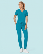 Women's Slim 6-Pocket Pant Marina - Scrubloop
