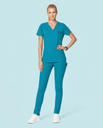 Women's Slim 6-Pocket Pant Marina - Scrubloop