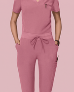 Women's Slim 6-Pocket Pant Mauve - Scrubloop