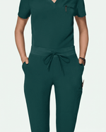 Women's Slim 6-Pocket Pant Midnight Green - Scrubloop