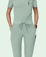 Women's Slim 6-Pocket Pant Mint - Scrubloop