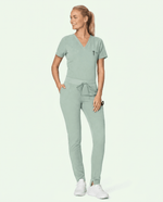 Women's Slim 6-Pocket Pant Mint - Scrubloop