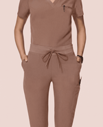 Women's Slim 6-Pocket Pant Mocha - Scrubloop