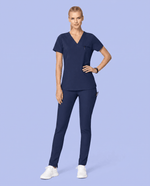 Women's Slim 6-Pocket Pant Navy - Scrubloop