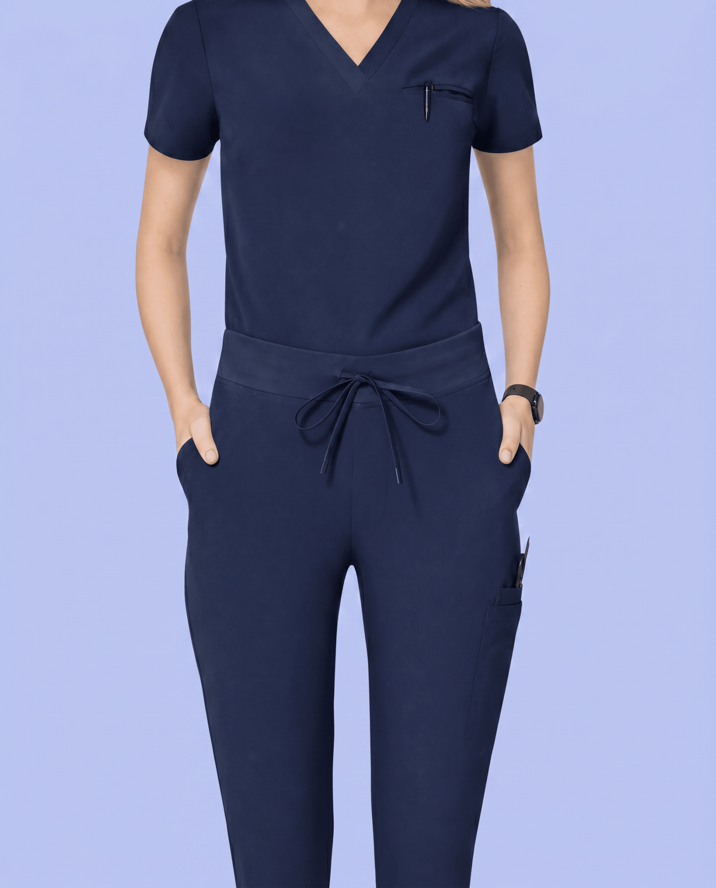 Women's Slim 6-Pocket Pant Navy - Scrubloop