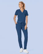 Women's Slim 6-Pocket Pant Ocean - Scrubloop