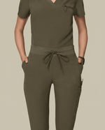 Women's Slim 6-Pocket Pant Olive - Scrubloop