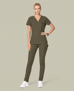 Women's Slim 6-Pocket Pant Olive - Scrubloop