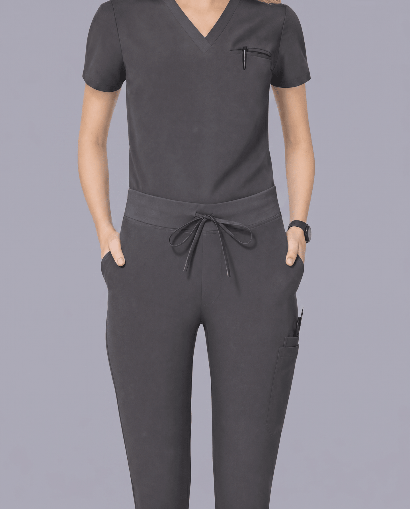 Women's Slim 6-Pocket Pant Pewter - Scrubloop