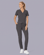 Women's Slim 6-Pocket Pant Pewter - Scrubloop