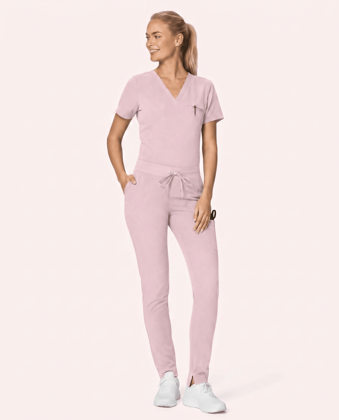 Women's Slim 6-Pocket Pant Rose Quartz - Scrubloop