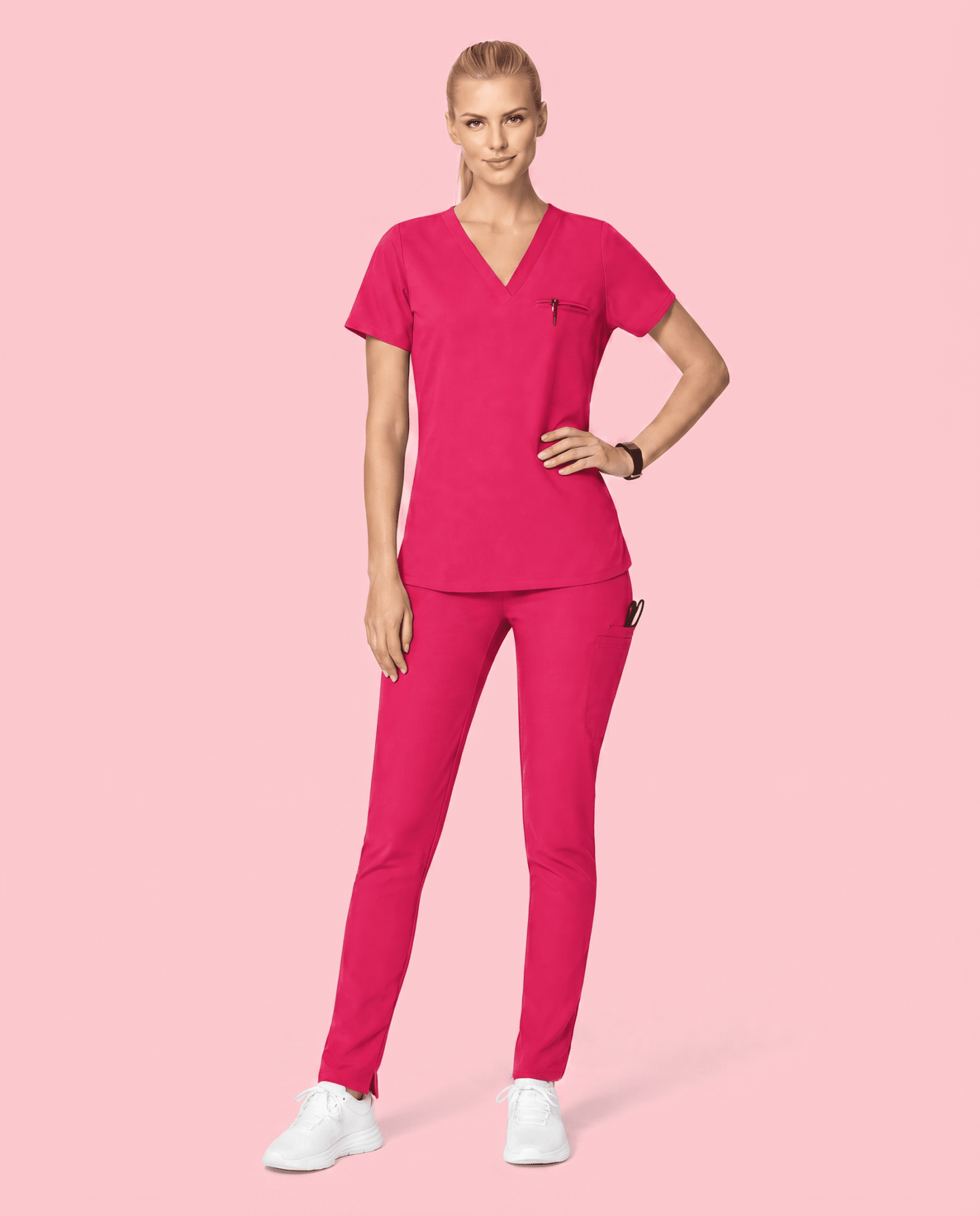Women's Slim 6-Pocket Pant Sangria - Scrubloop