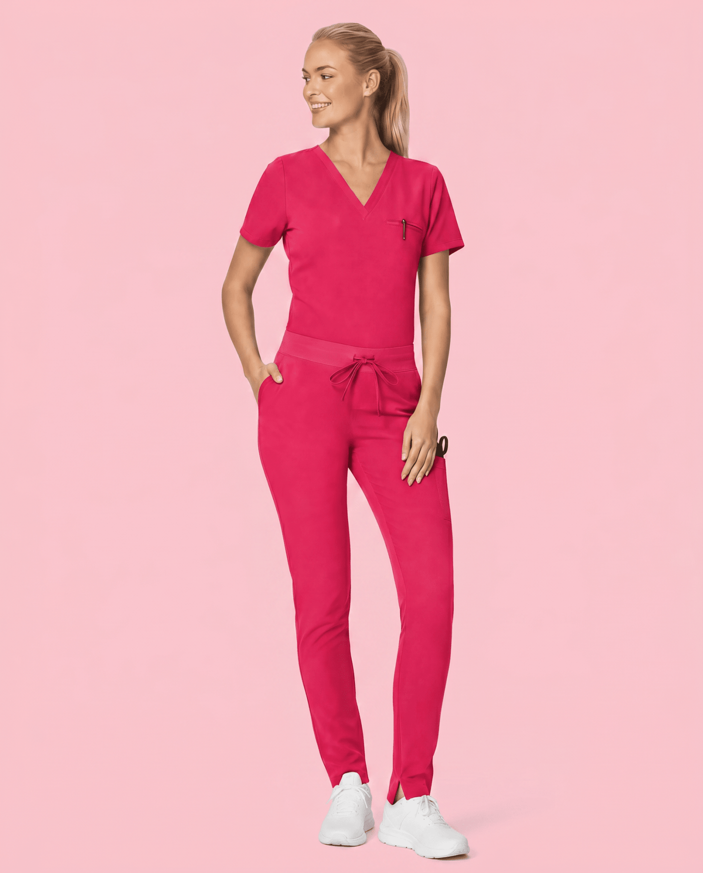 Women's Slim 6-Pocket Pant Sangria - Scrubloop