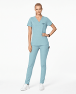Women's Slim 6-Pocket Pant Sky Blue - Scrubloop