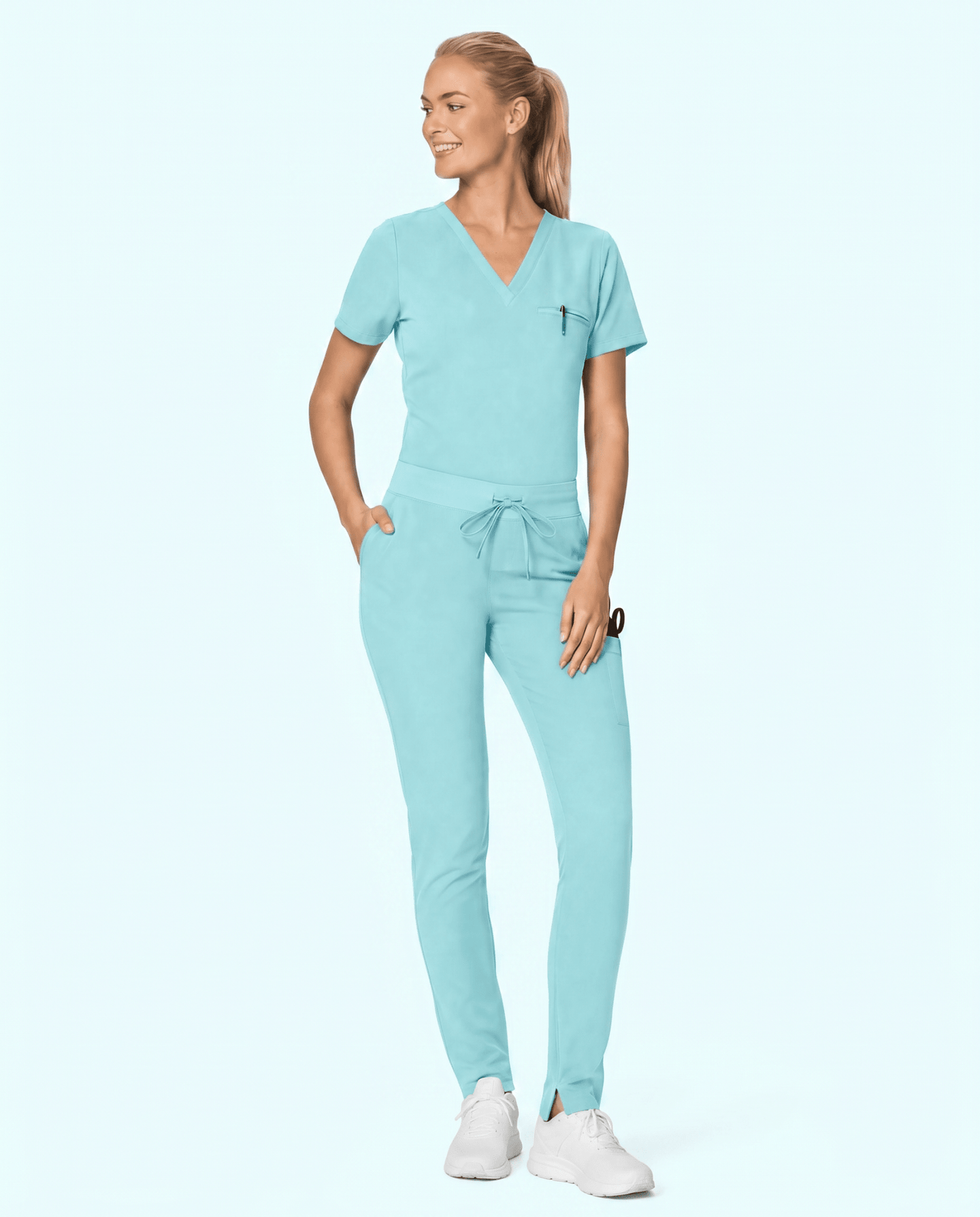 Women's Slim 6-Pocket Pant Surf - Scrubloop