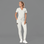 Women's Slim 6-Pocket Pant White - Scrubloop