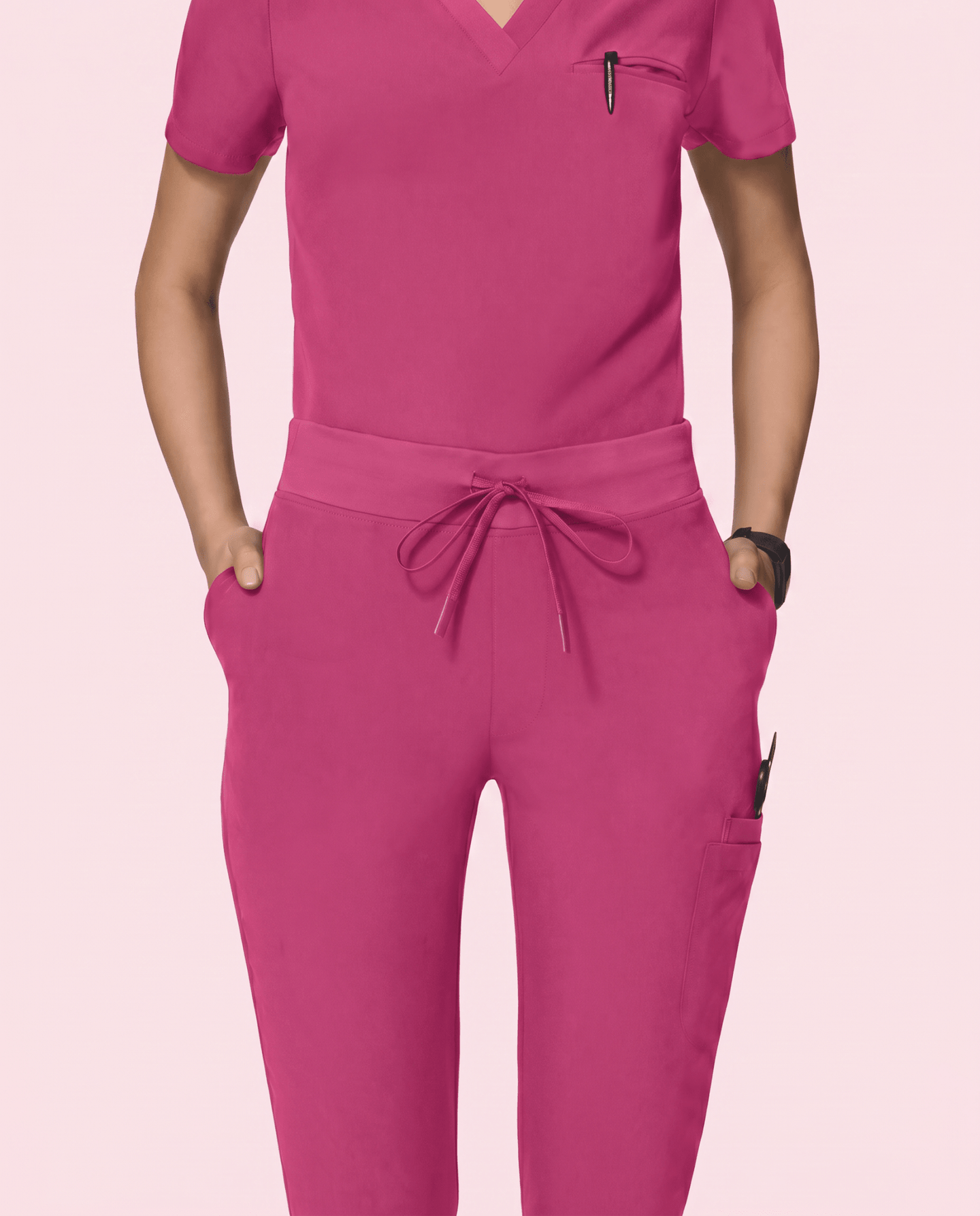 Women's Slim 6-Pocket Pant Wild Berry - Scrubloop