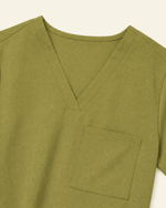 Women's Slim One-Pocket V-neck Top Avocado - Scrubloop