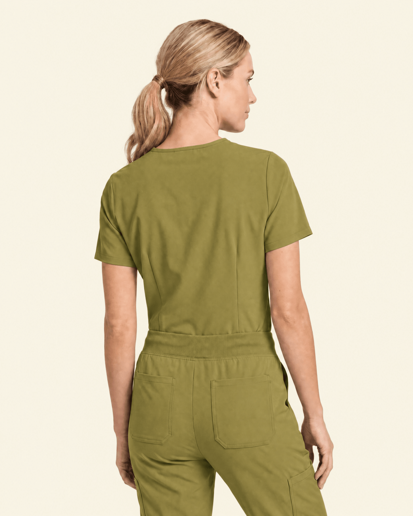 Women's Slim One-Pocket V-neck Top Avocado - Scrubloop