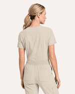 Women's Slim One-Pocket V-neck Top Birch - Scrubloop