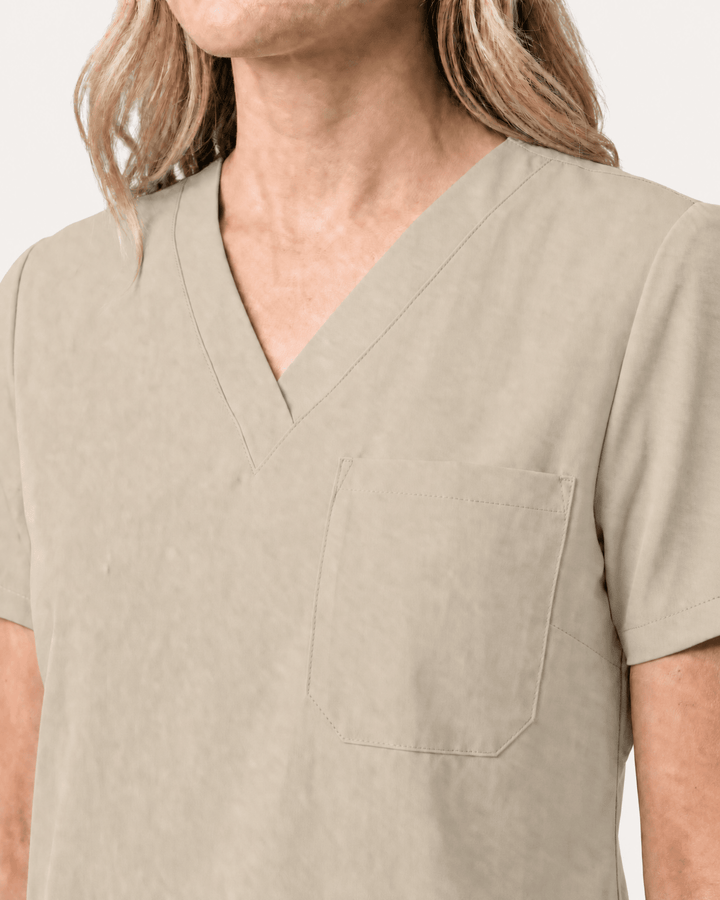 Women's Slim One-Pocket V-neck Top Birch
