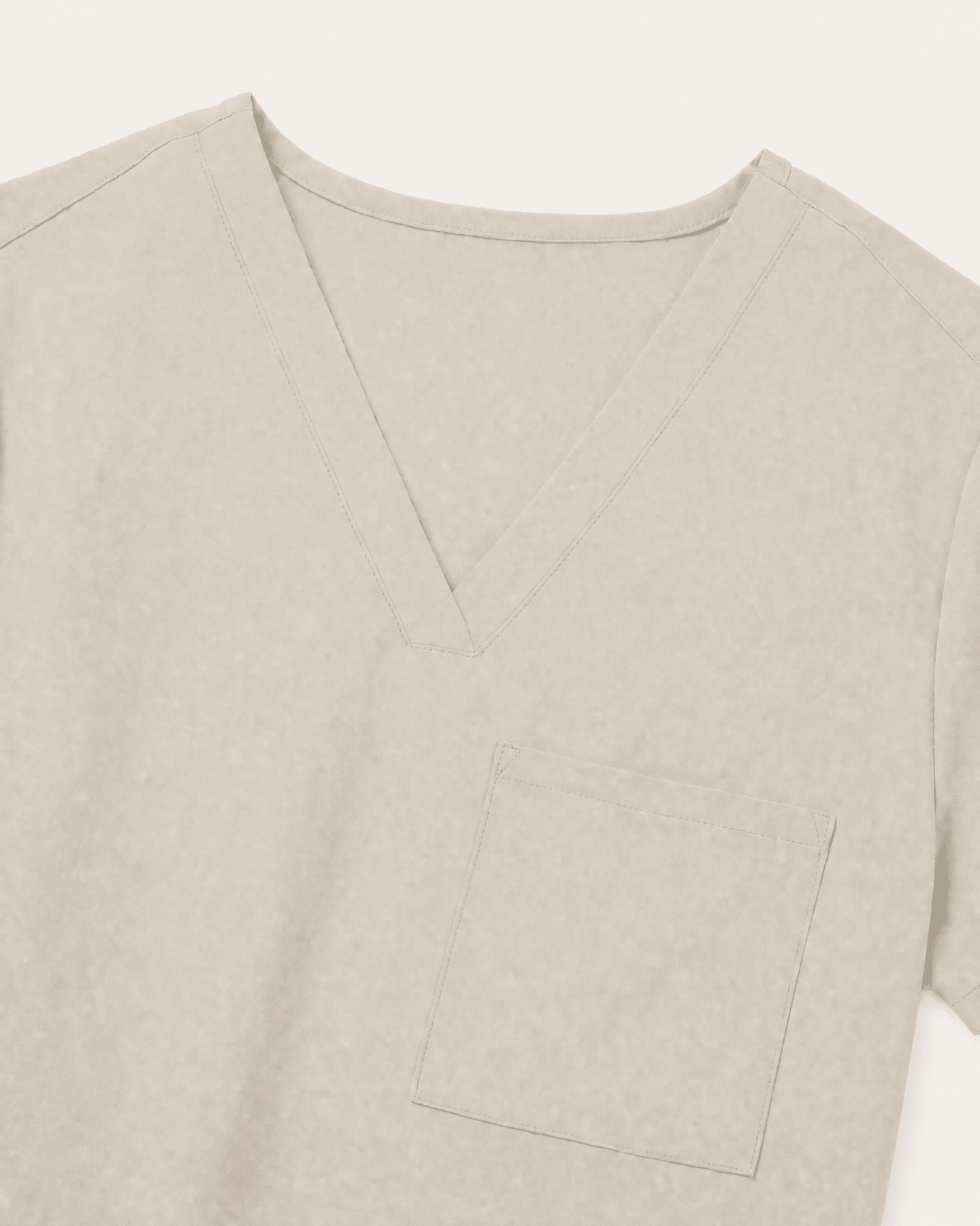 Women's Slim One-Pocket V-neck Top Birch - Scrubloop