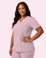 Women's Slim One-Pocket V-neck Top Blossom - Scrubloop