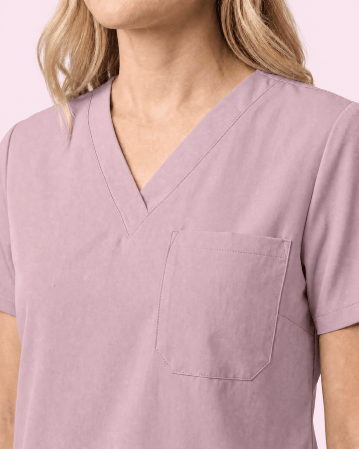Women's Slim One-Pocket V-neck Top Blossom