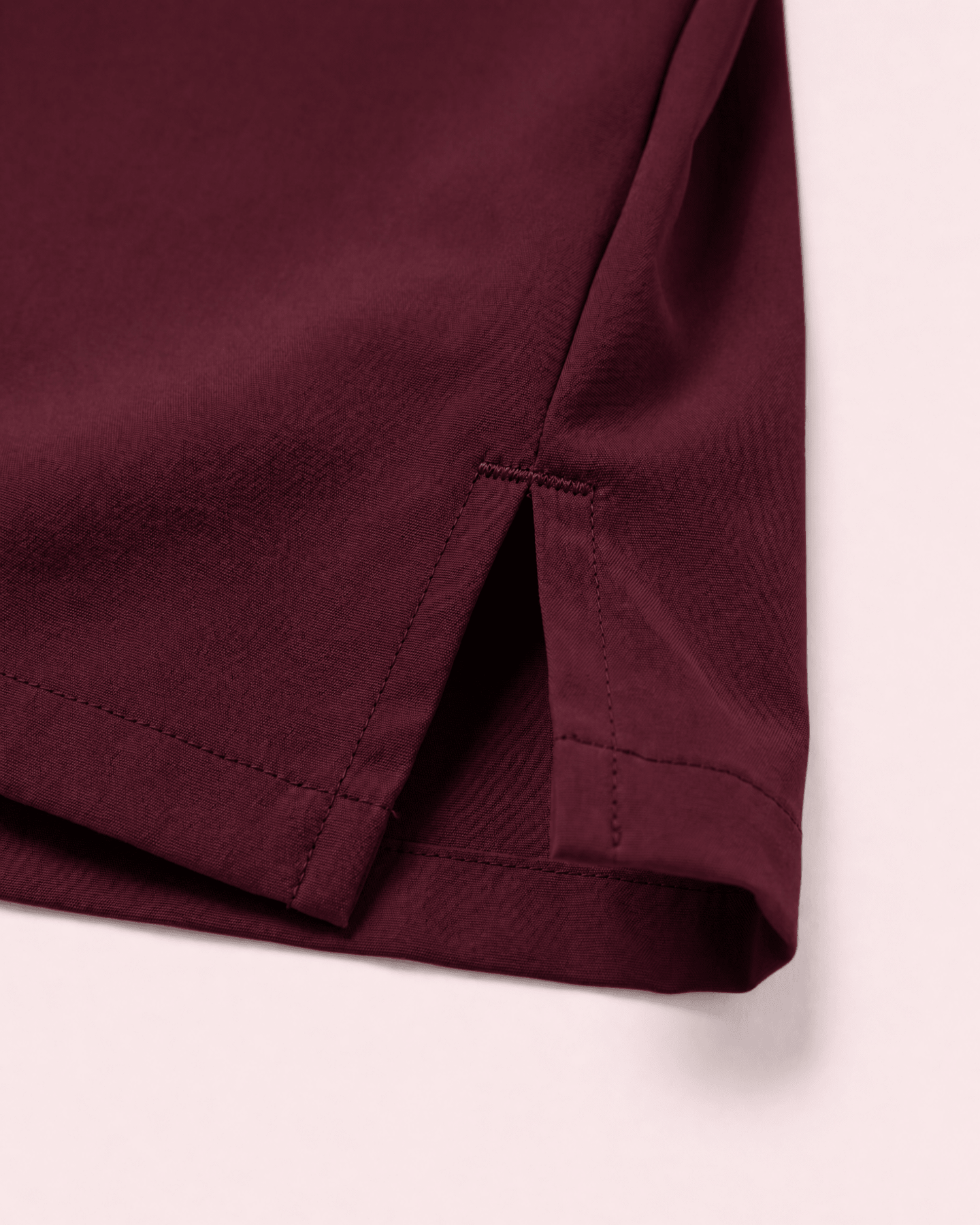 Women's Slim One-Pocket V-neck Top Burgundy - Scrubloop