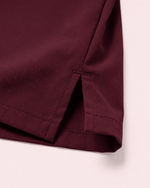 Women's Slim One-Pocket V-neck Top Burgundy - Scrubloop