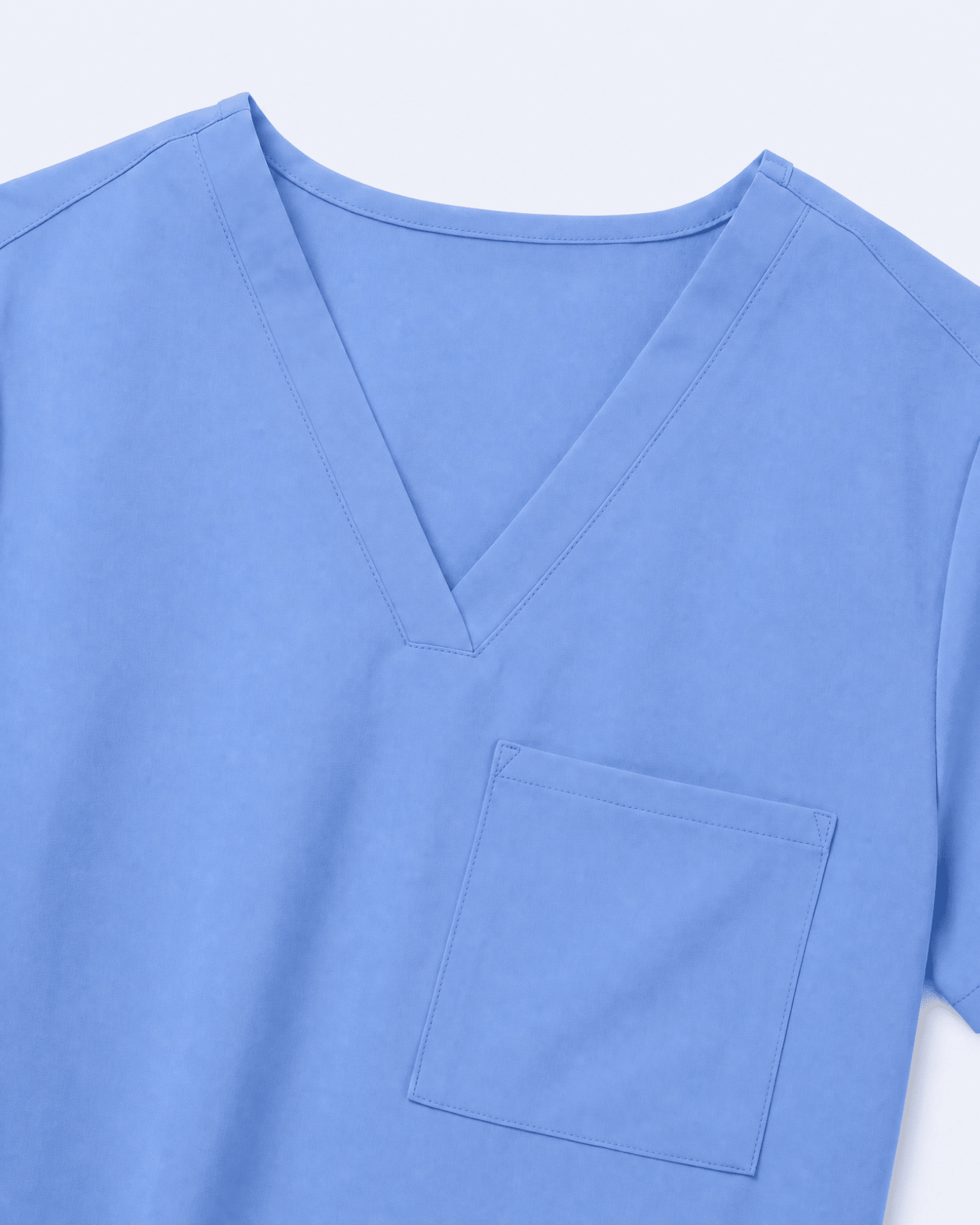 Women's Slim One-Pocket V-neck Top Ceil Blue - Scrubloop