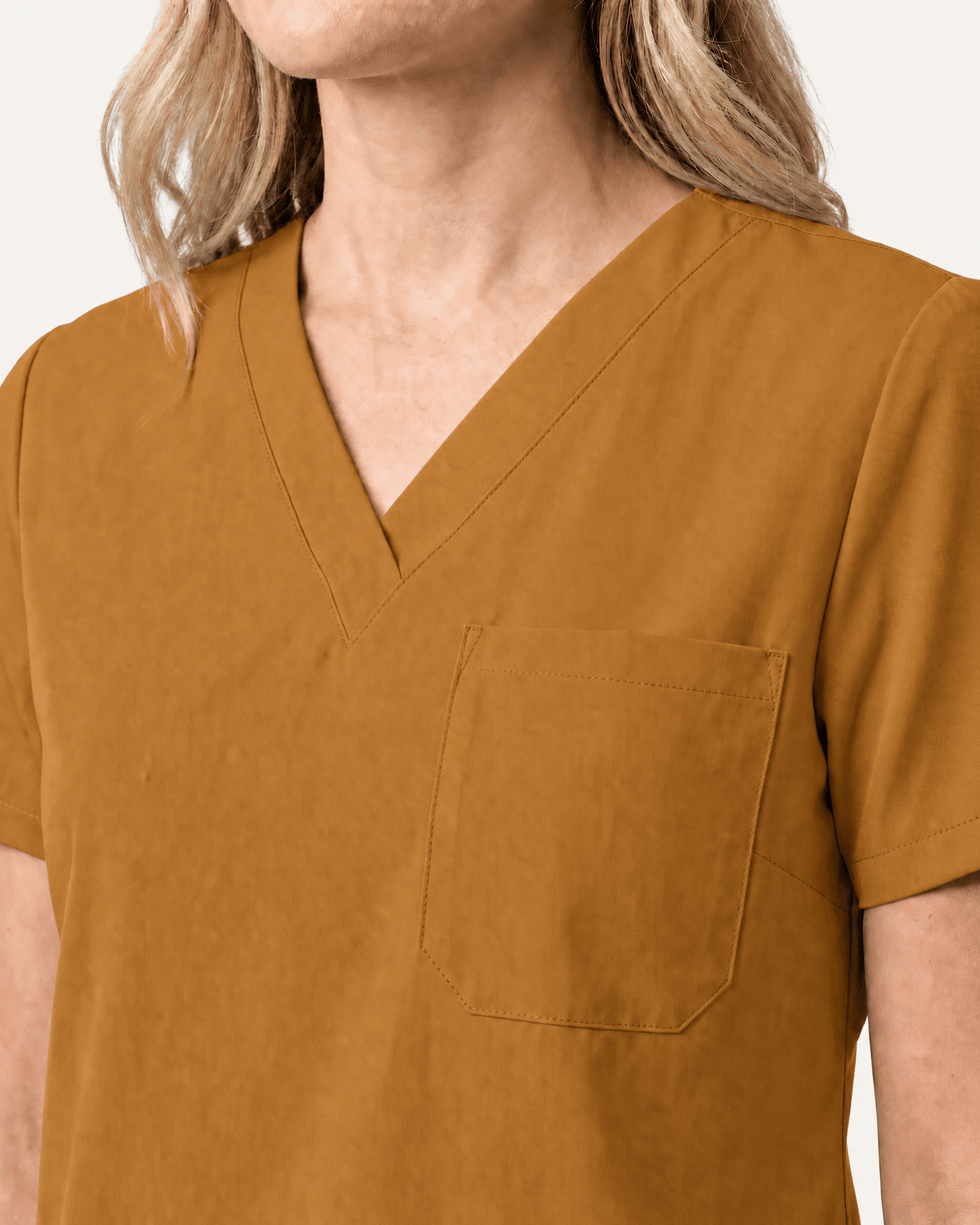 Women's Slim One-Pocket V-neck Top Cider - Scrubloop