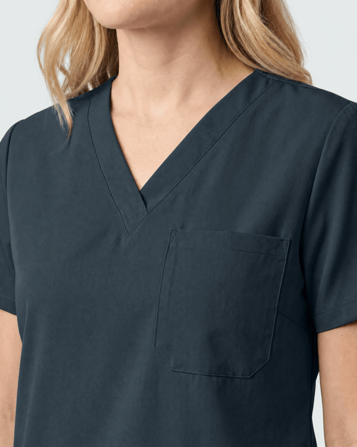 Women's Slim One-Pocket V-neck Top Dark Harbor