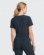 Women's Slim One-Pocket V-neck Top Dark Harbor - Scrubloop